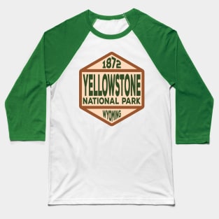 Yellowstone National Park Wyoming badge Baseball T-Shirt